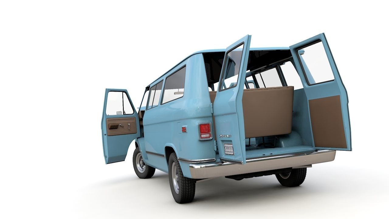 Chevy Van Beauville 1971 3D model_15