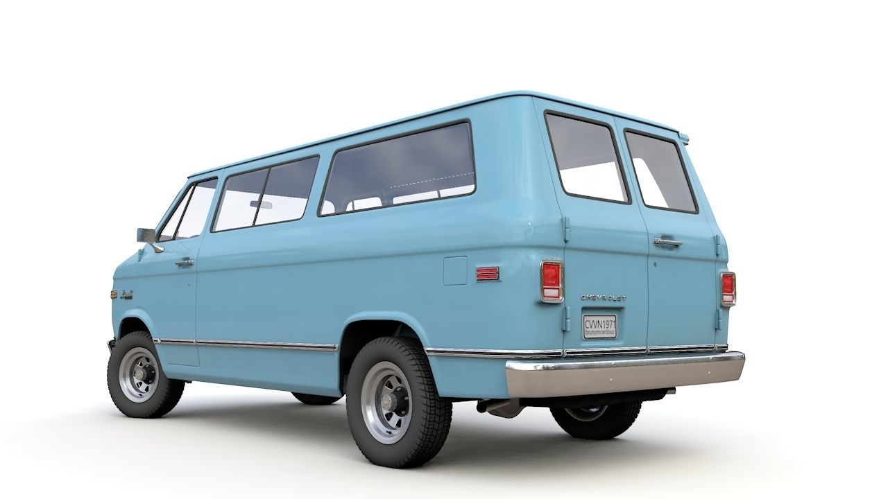 Chevy Van Beauville 1971 3D model_2