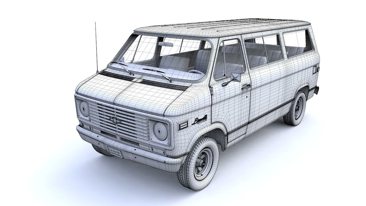 Chevy Van Beauville 1971 3D model_26