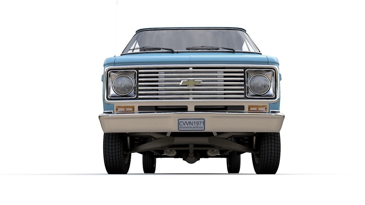 Chevy Van Beauville 1971 3D model_21