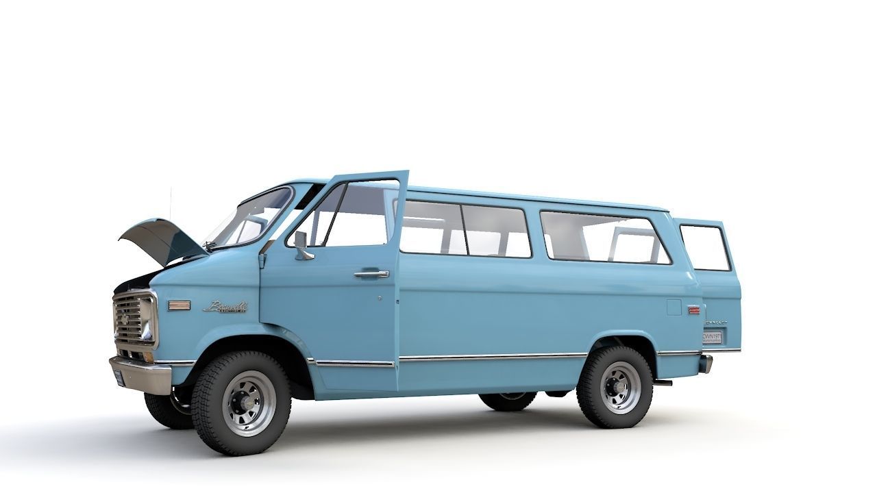 Chevy Van Beauville 1971 3D model_18