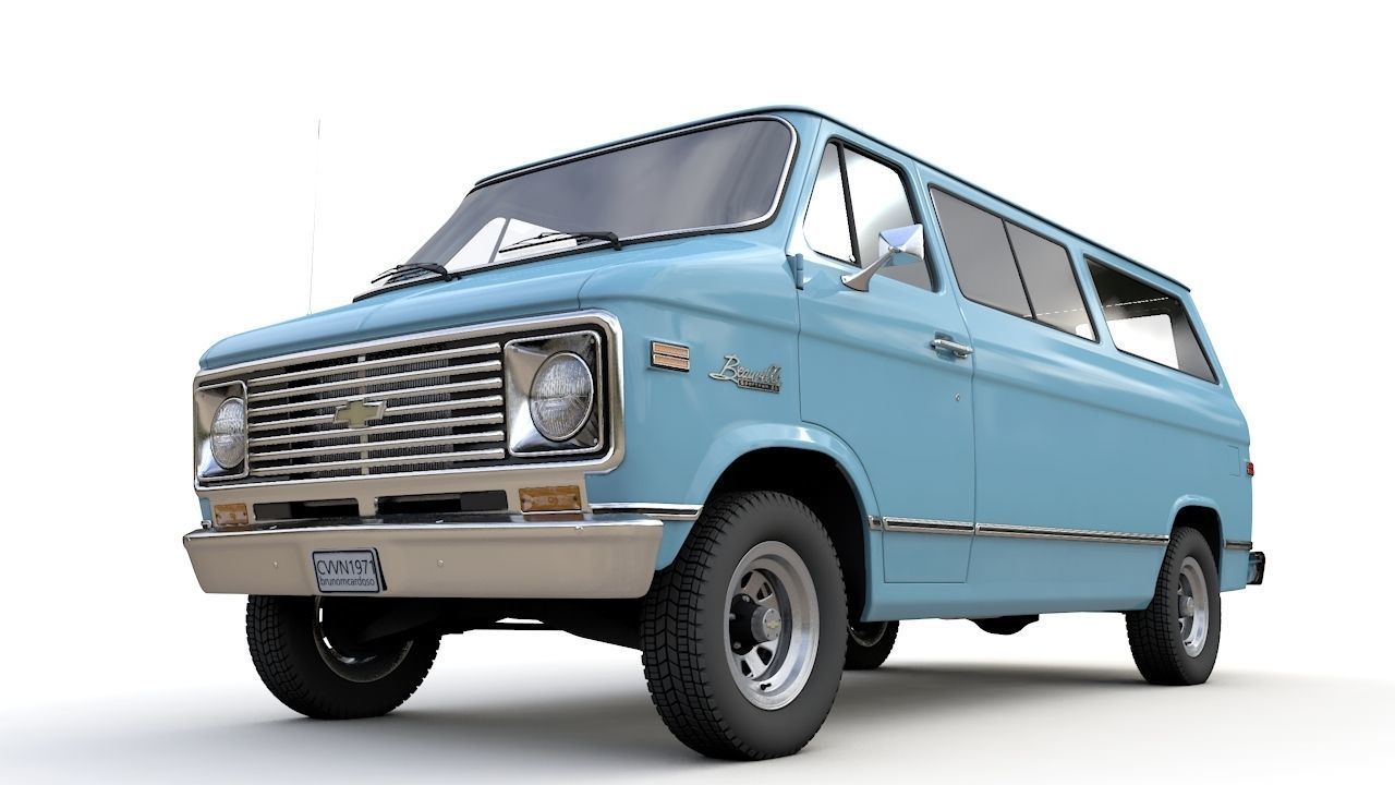 Chevy Van Beauville 1971 3D model_5