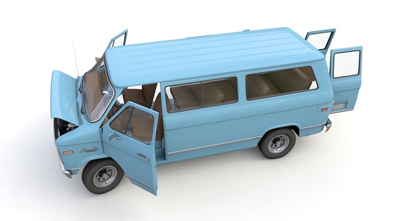 Chevy Van Beauville 1971 3D model_20