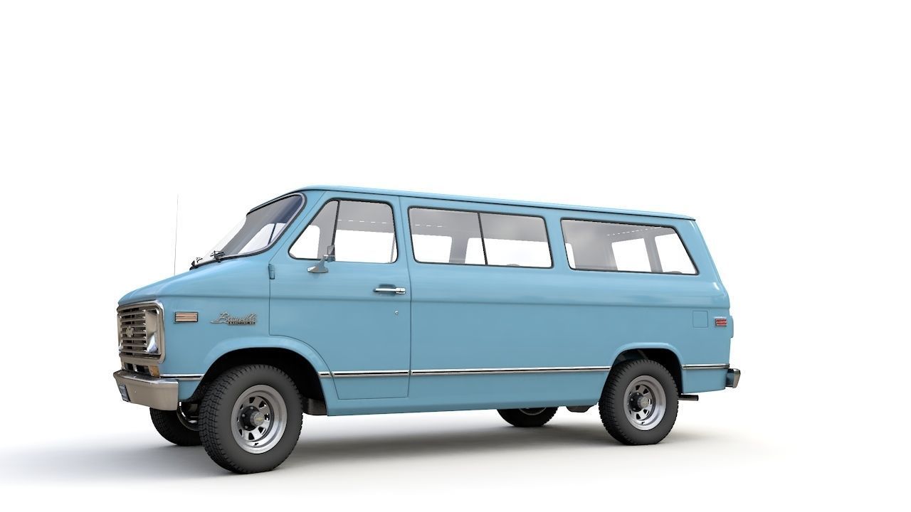 Chevy Van Beauville 1971 3D model_17