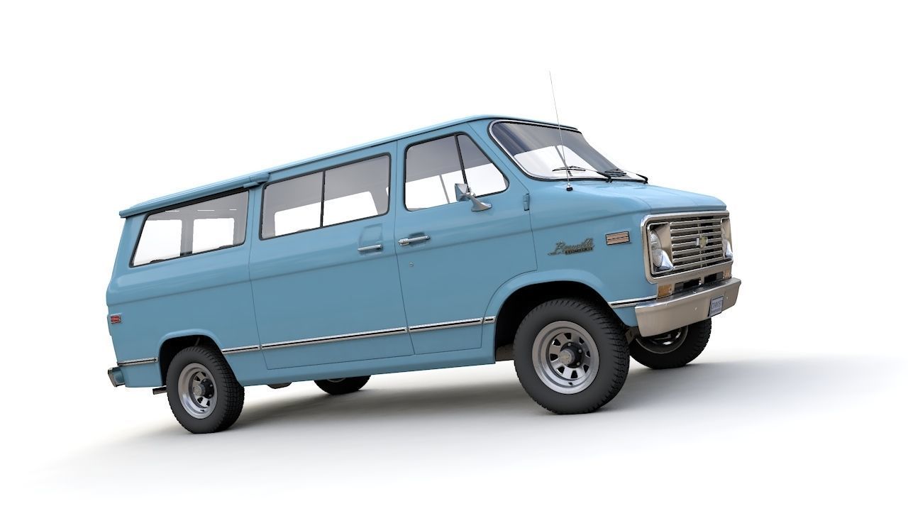 Chevy Van Beauville 1971 3D model_11