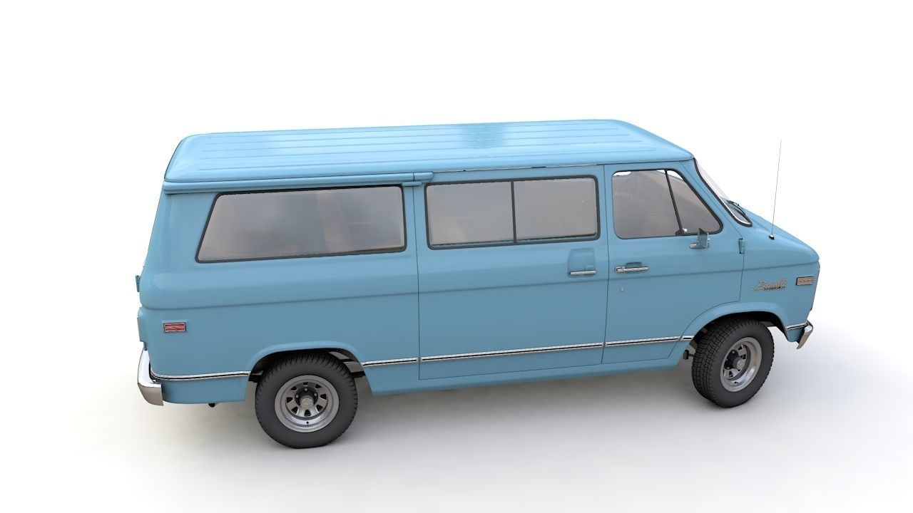 Chevy Van Beauville 1971 3D model_7