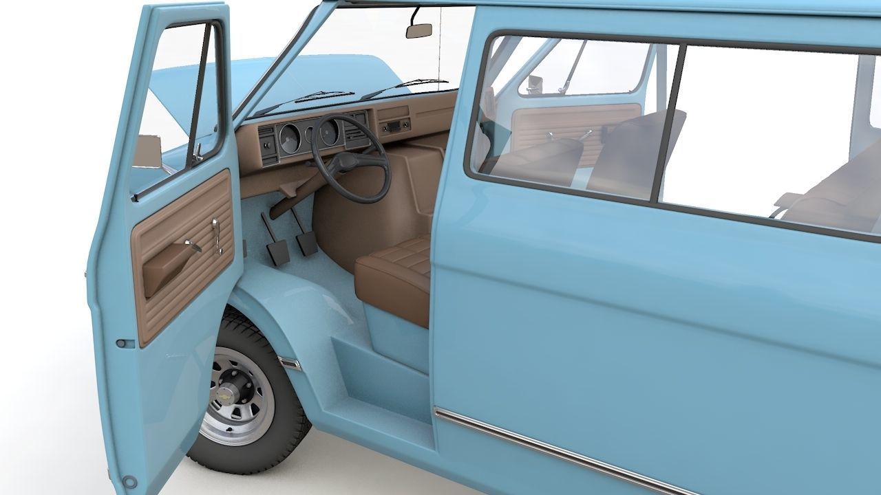 Chevy Van Beauville 1971 3D model_4