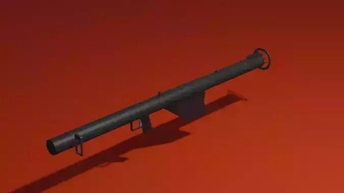 low poly M1A1 Bazooka Low-poly 3D model