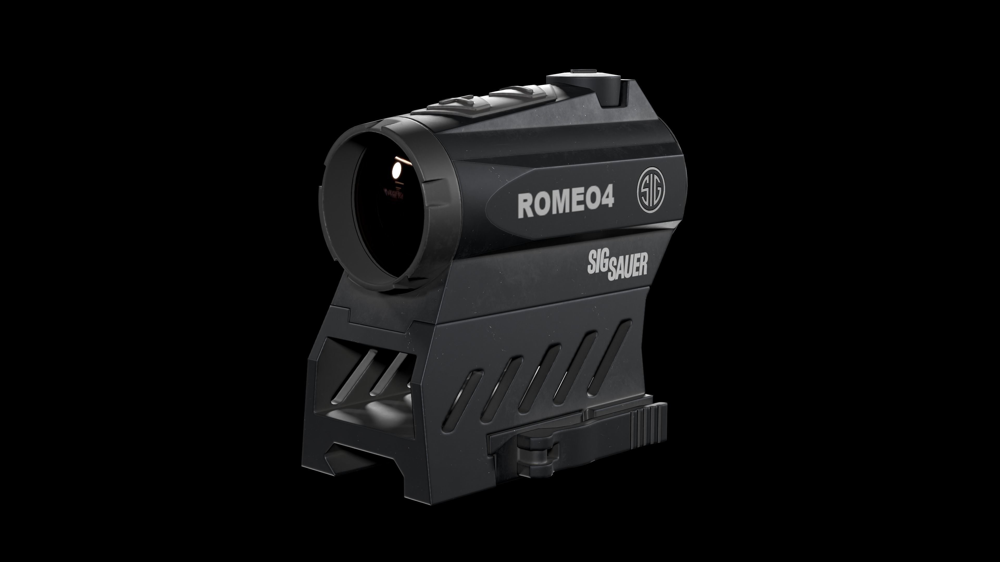 Sig Sauer Romeo 4 Reflex Sight Low-poly 3D model_6