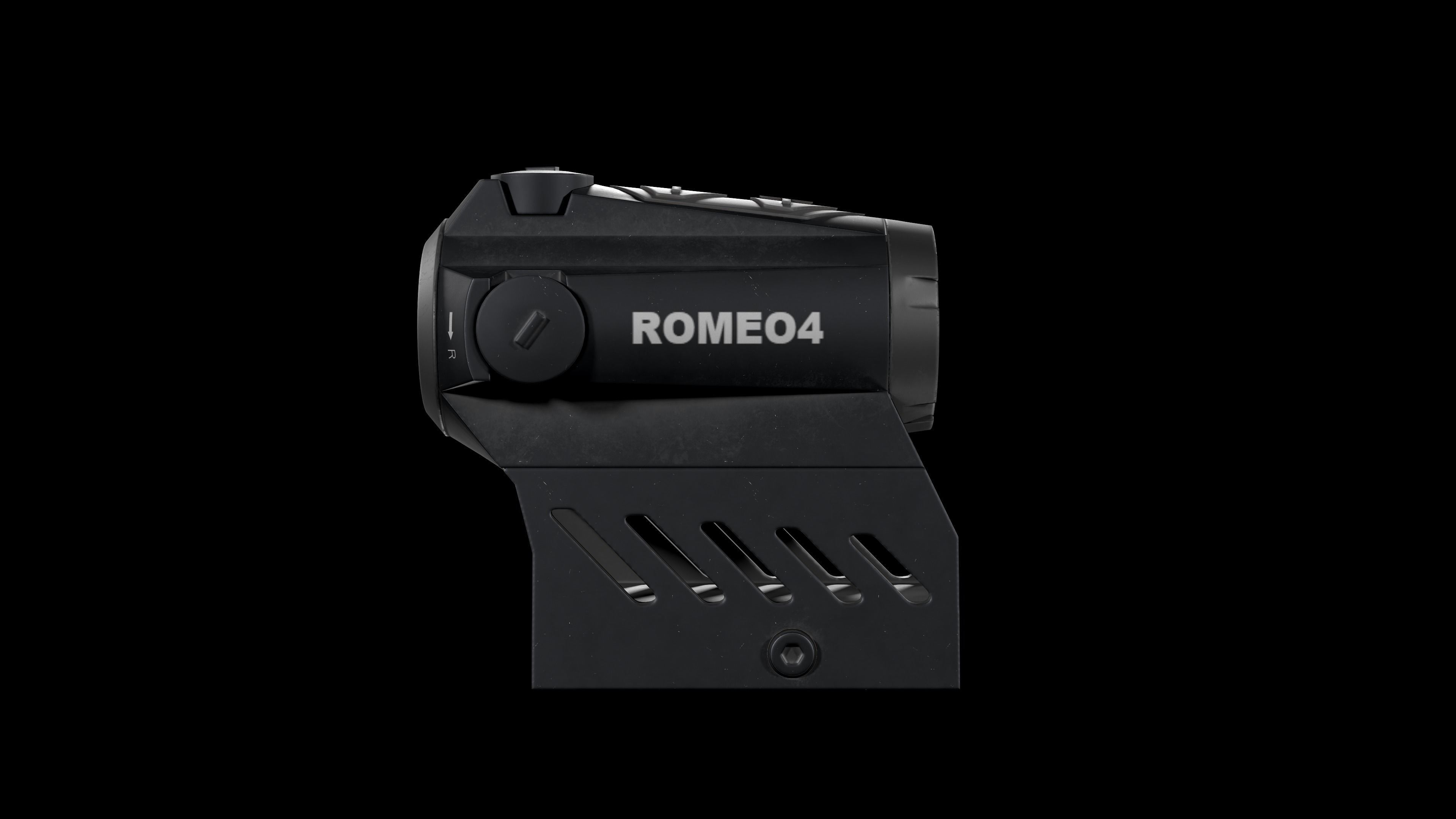 Sig Sauer Romeo 4 Reflex Sight Low-poly 3D model_3