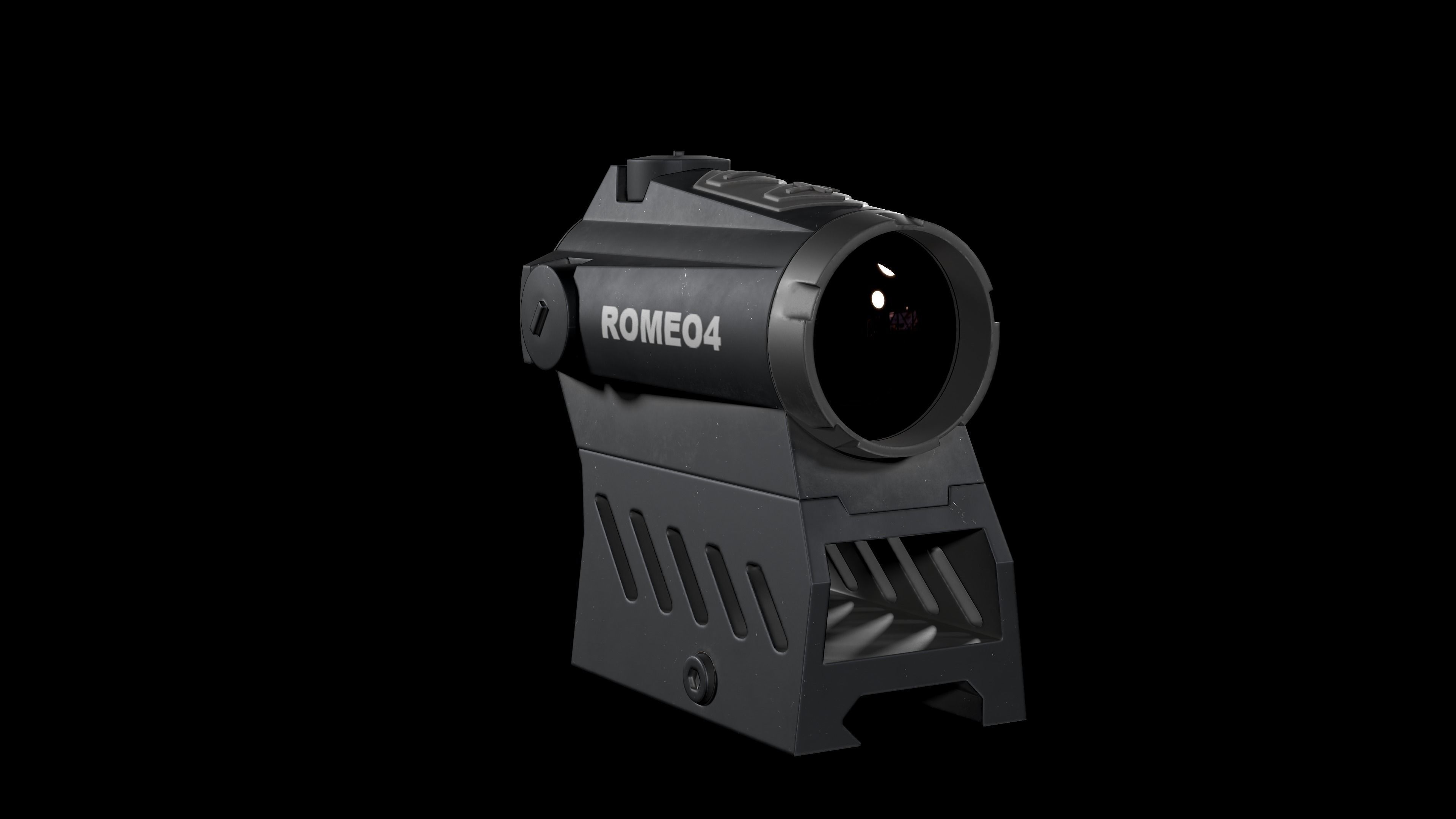 Sig Sauer Romeo 4 Reflex Sight Low-poly 3D model_5