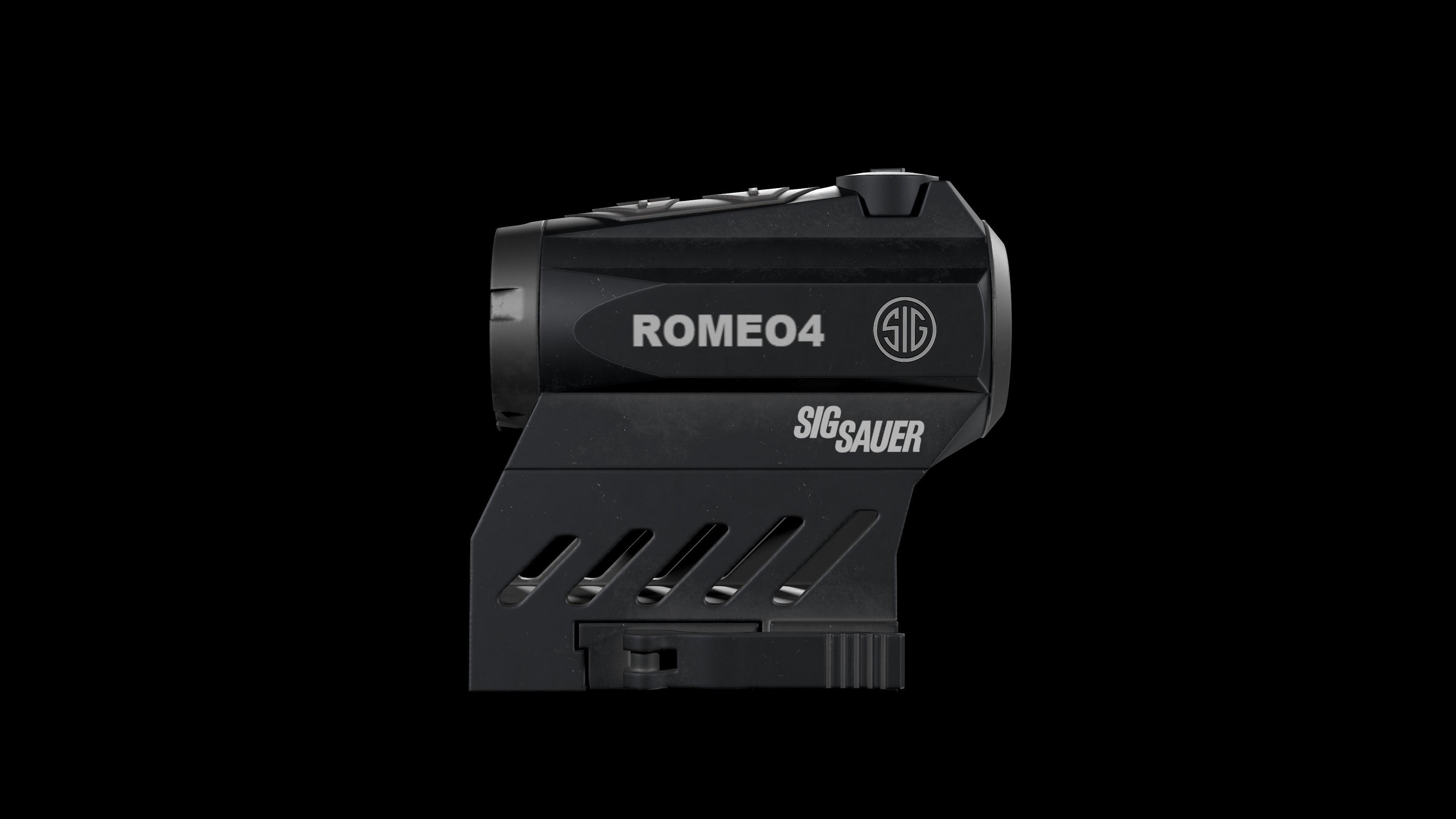 Sig Sauer Romeo 4 Reflex Sight Low-poly 3D model_2