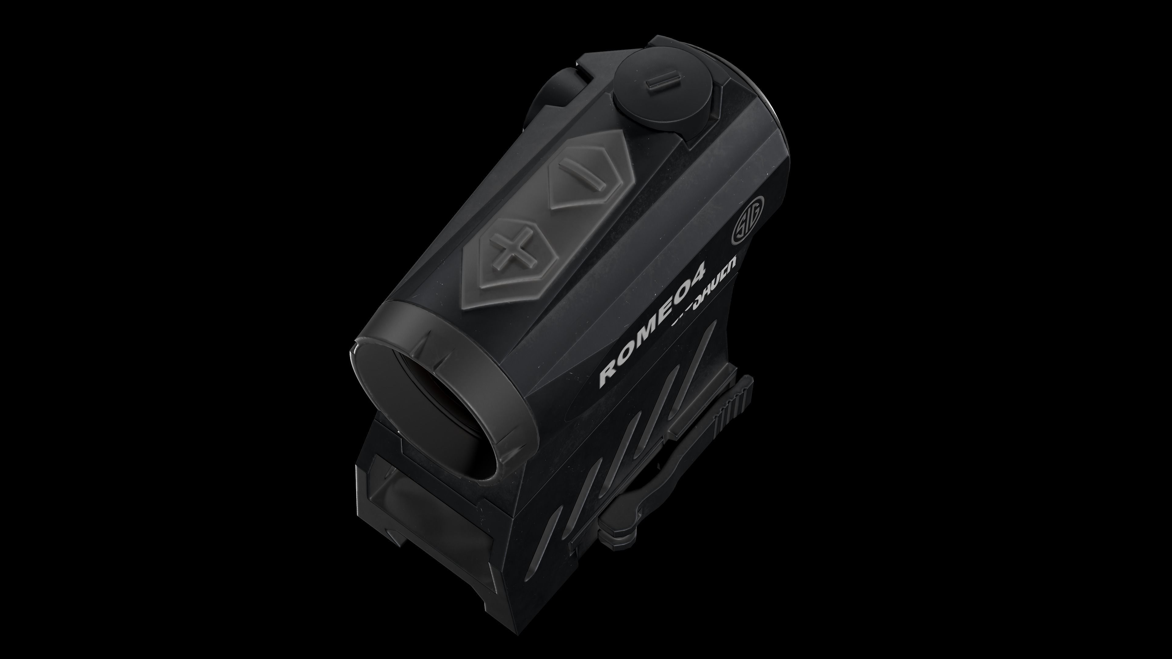 Sig Sauer Romeo 4 Reflex Sight Low-poly 3D model_10