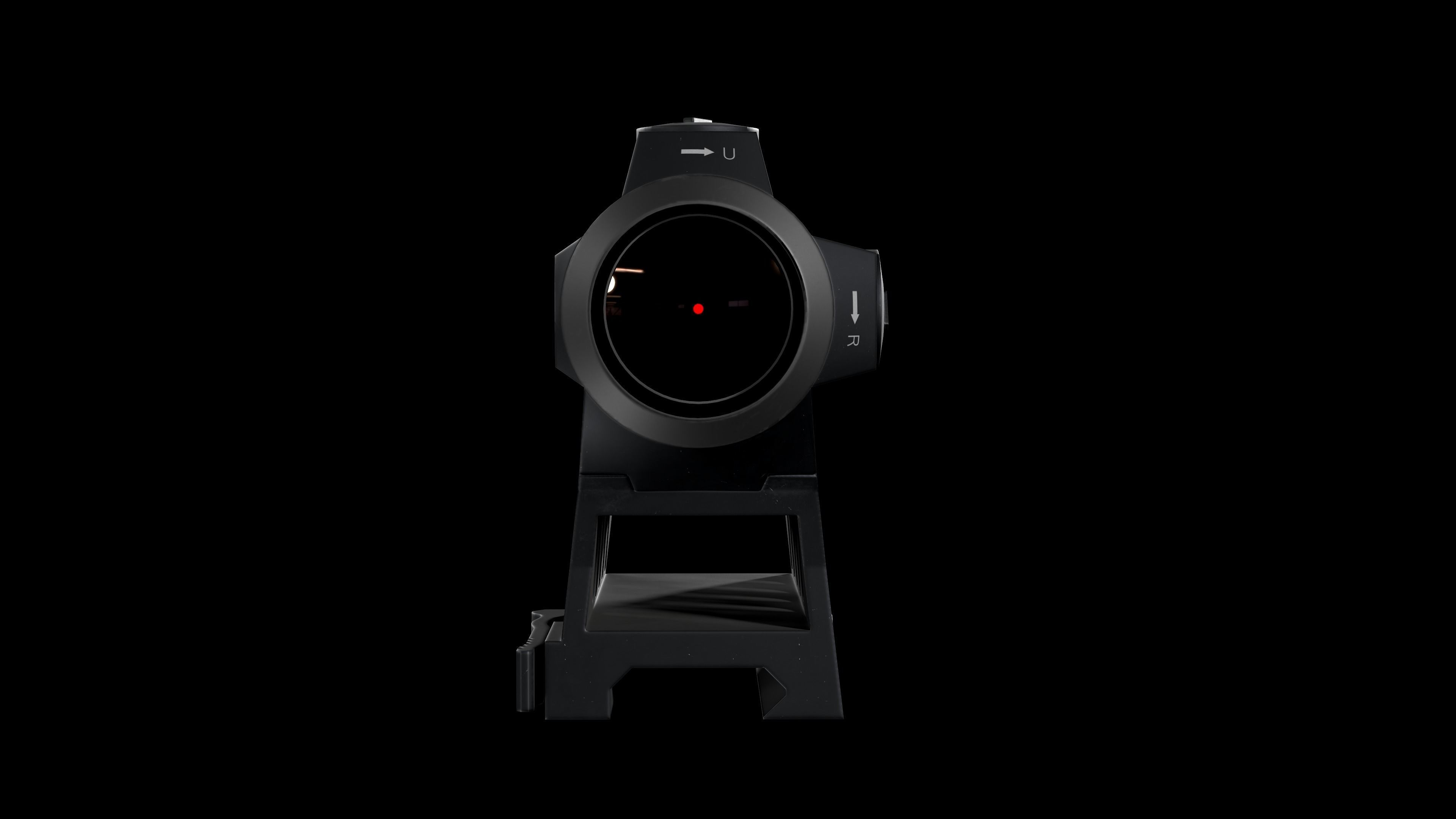 Sig Sauer Romeo 4 Reflex Sight Low-poly 3D model_8