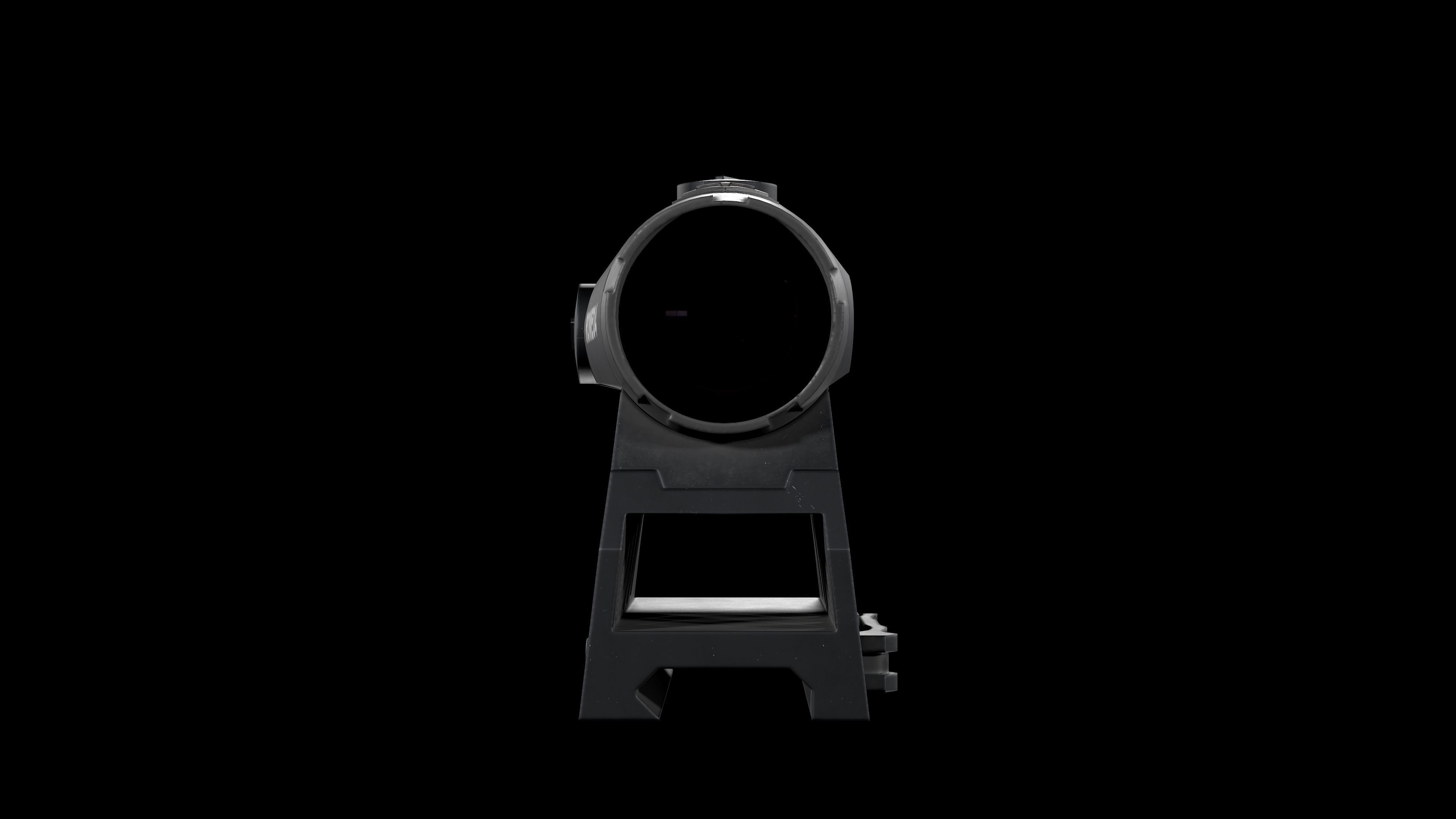 Sig Sauer Romeo 4 Reflex Sight Low-poly 3D model_7