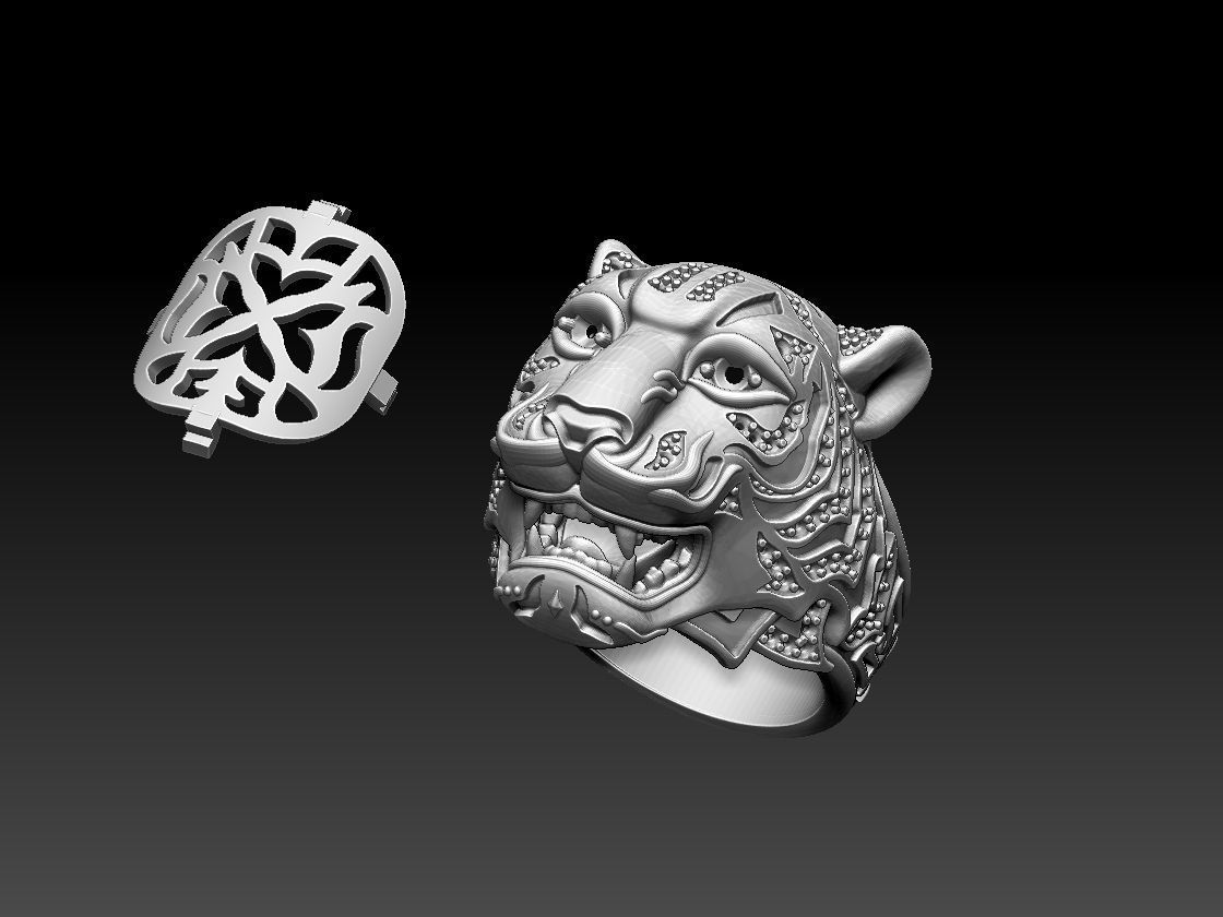 ring tiger 3D print model_9