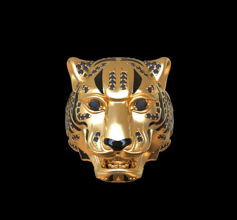 ring tiger 3D print model_1