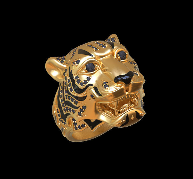 ring tiger 3D print model_32