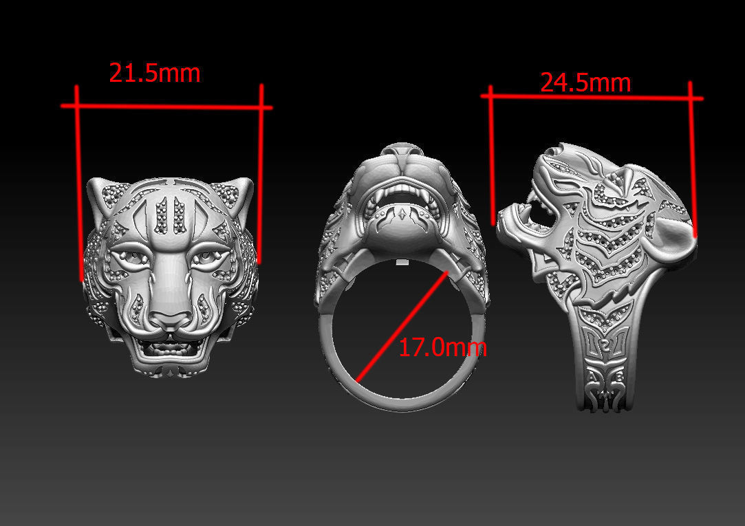 ring tiger 3D print model_37