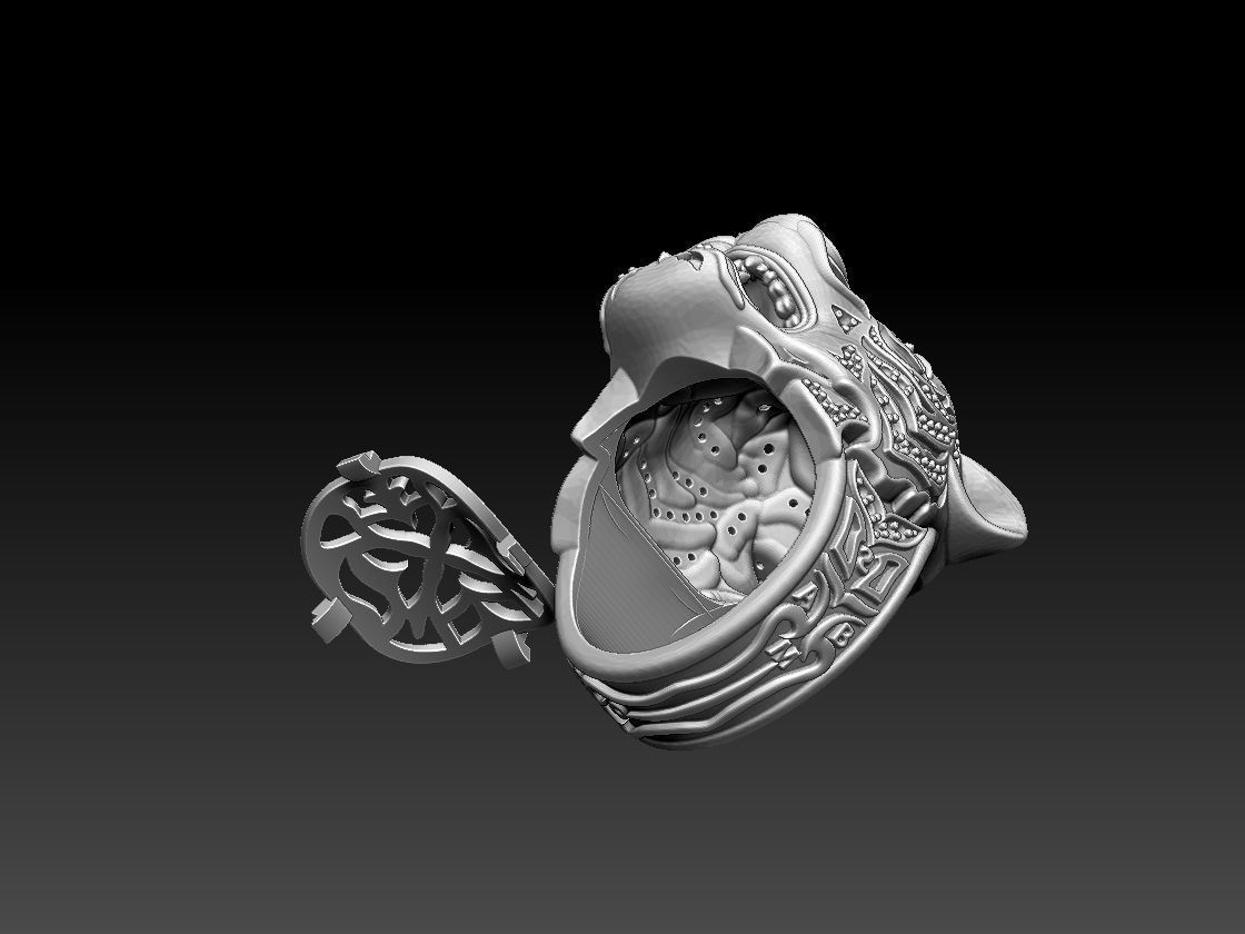 ring tiger 3D print model_33