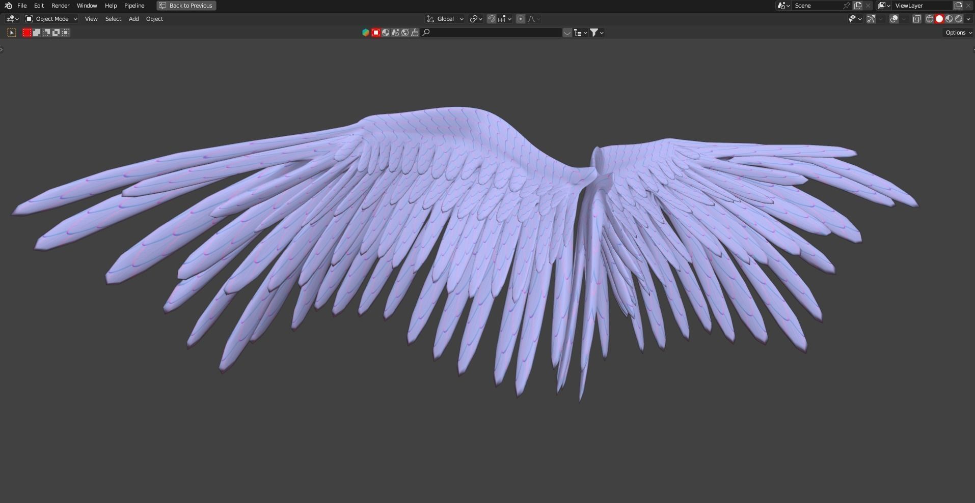 Feather  Wings  3D model_7