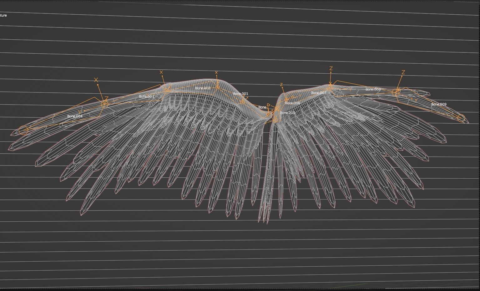Feather  Wings  3D model_6