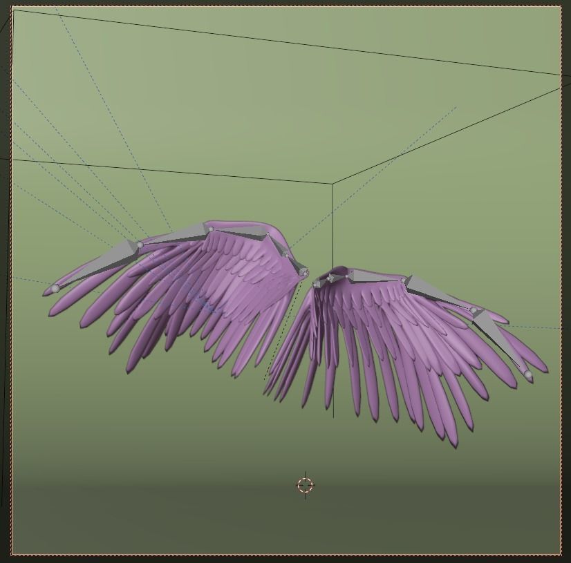 Feather  Wings  3D model_2