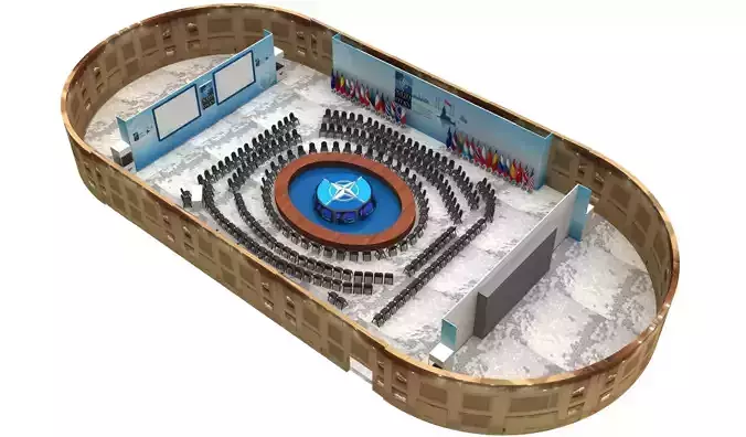 Nato Summit Stage Decor 82 3D model