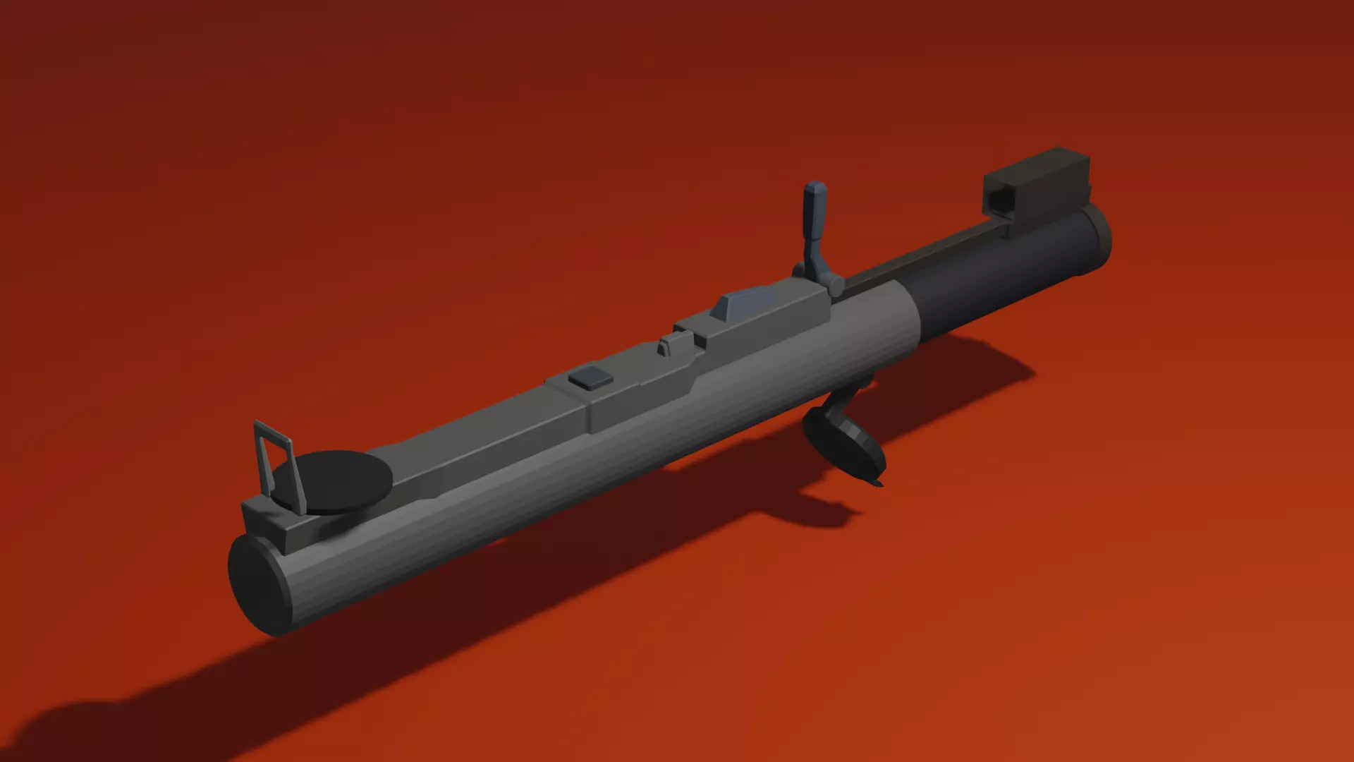 low poly M72 LAW Low-poly 3D model_0