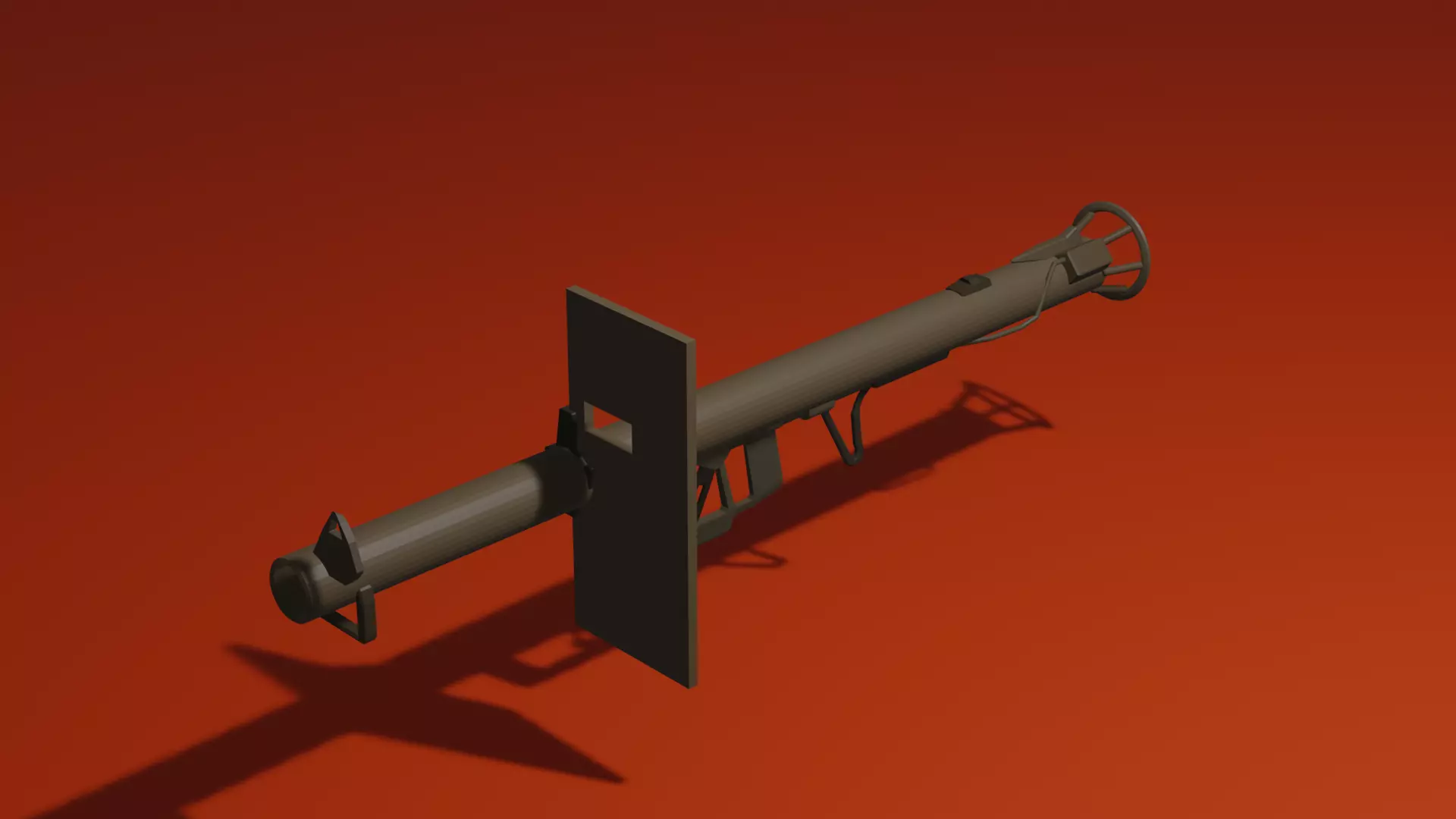 low poly Panzerschreck Low-poly 3D model_0