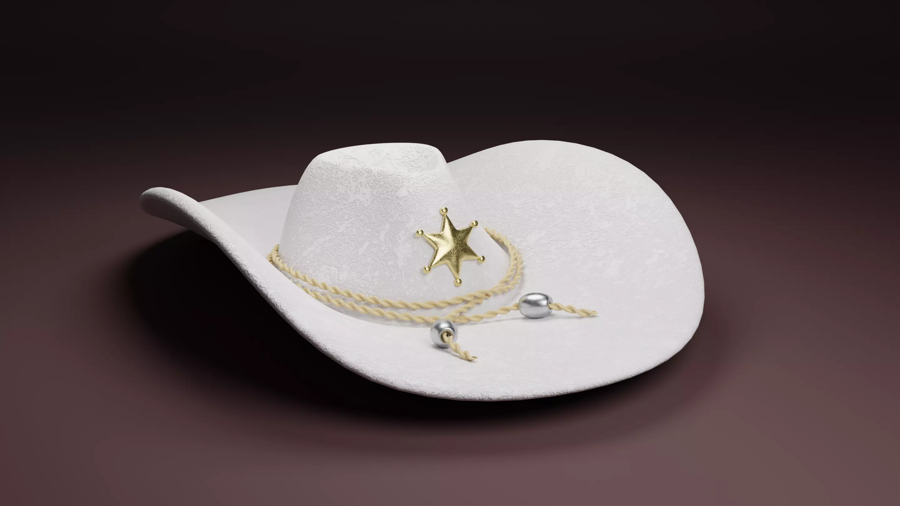 Cowboy Hat Low-poly 3D model_0