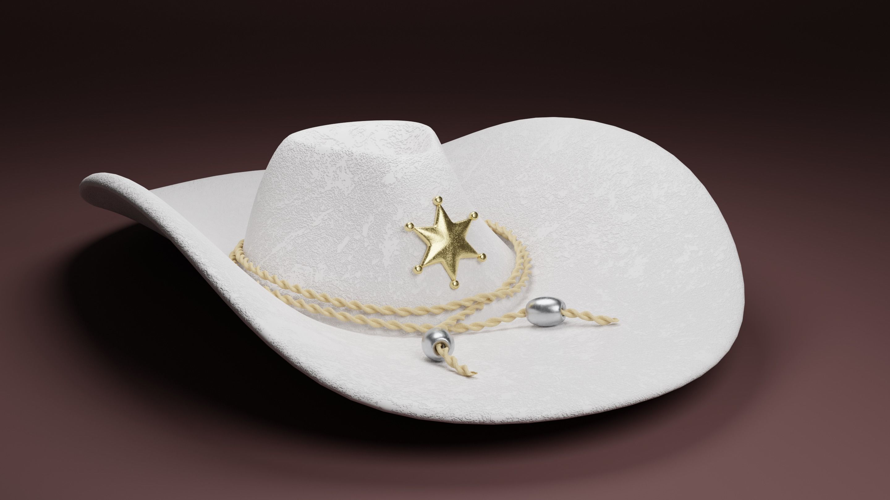 Cowboy Hat Low-poly 3D model_1