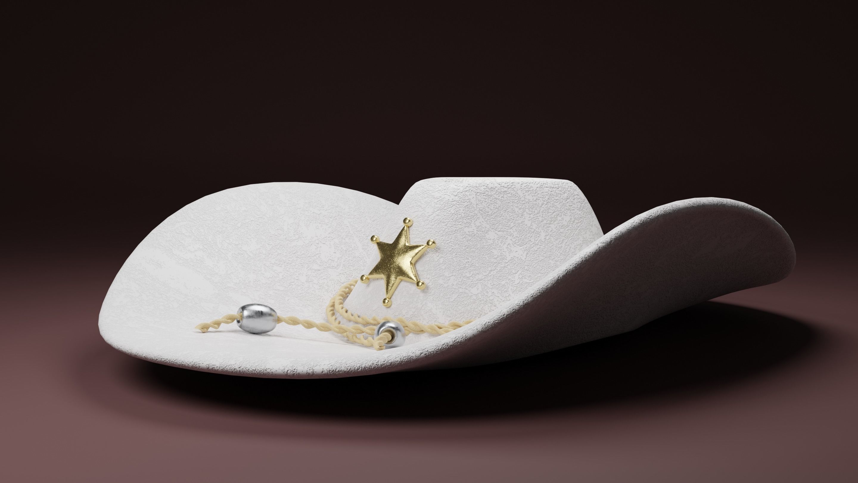 Cowboy Hat Low-poly 3D model_4