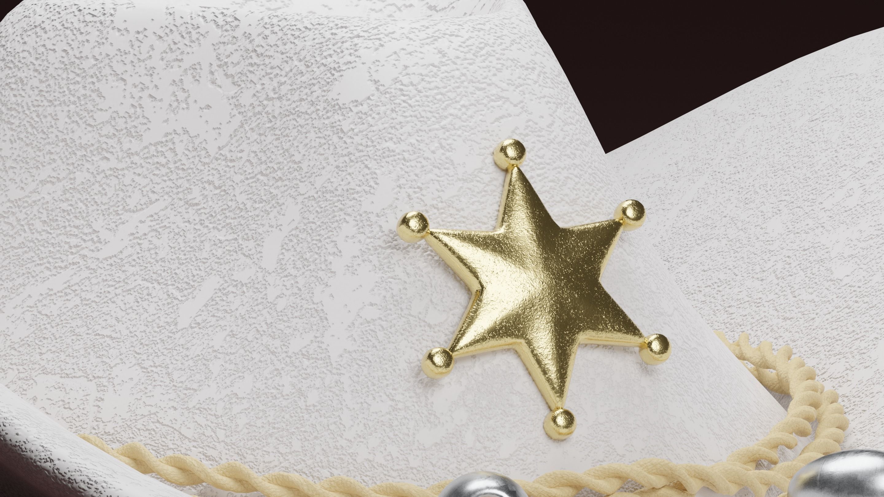 Cowboy Hat Low-poly 3D model_3