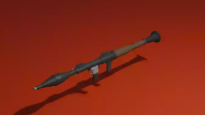 low poly RPG-7 Low-poly 3D model