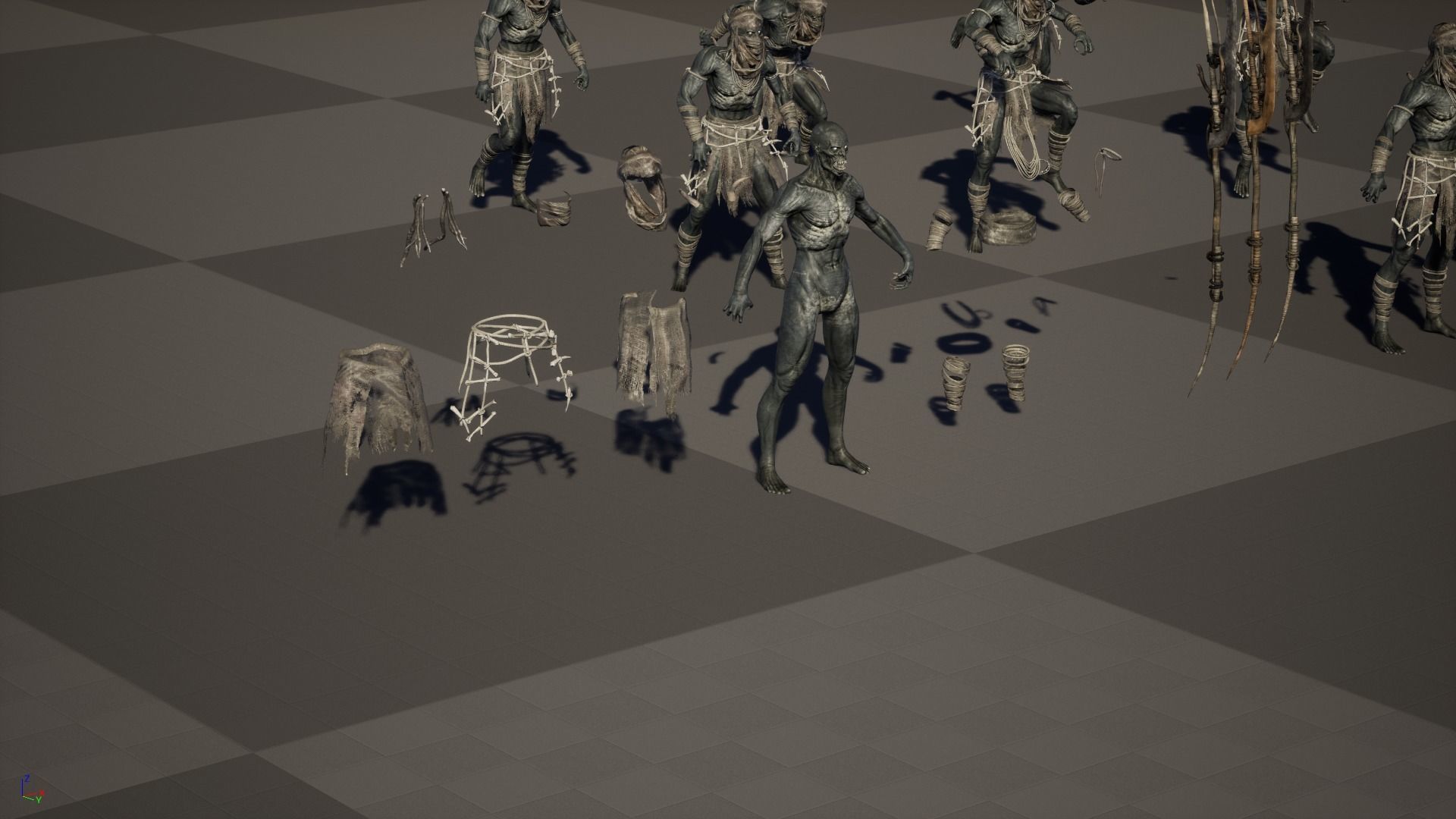 Ghoul Low-poly 3D model_37