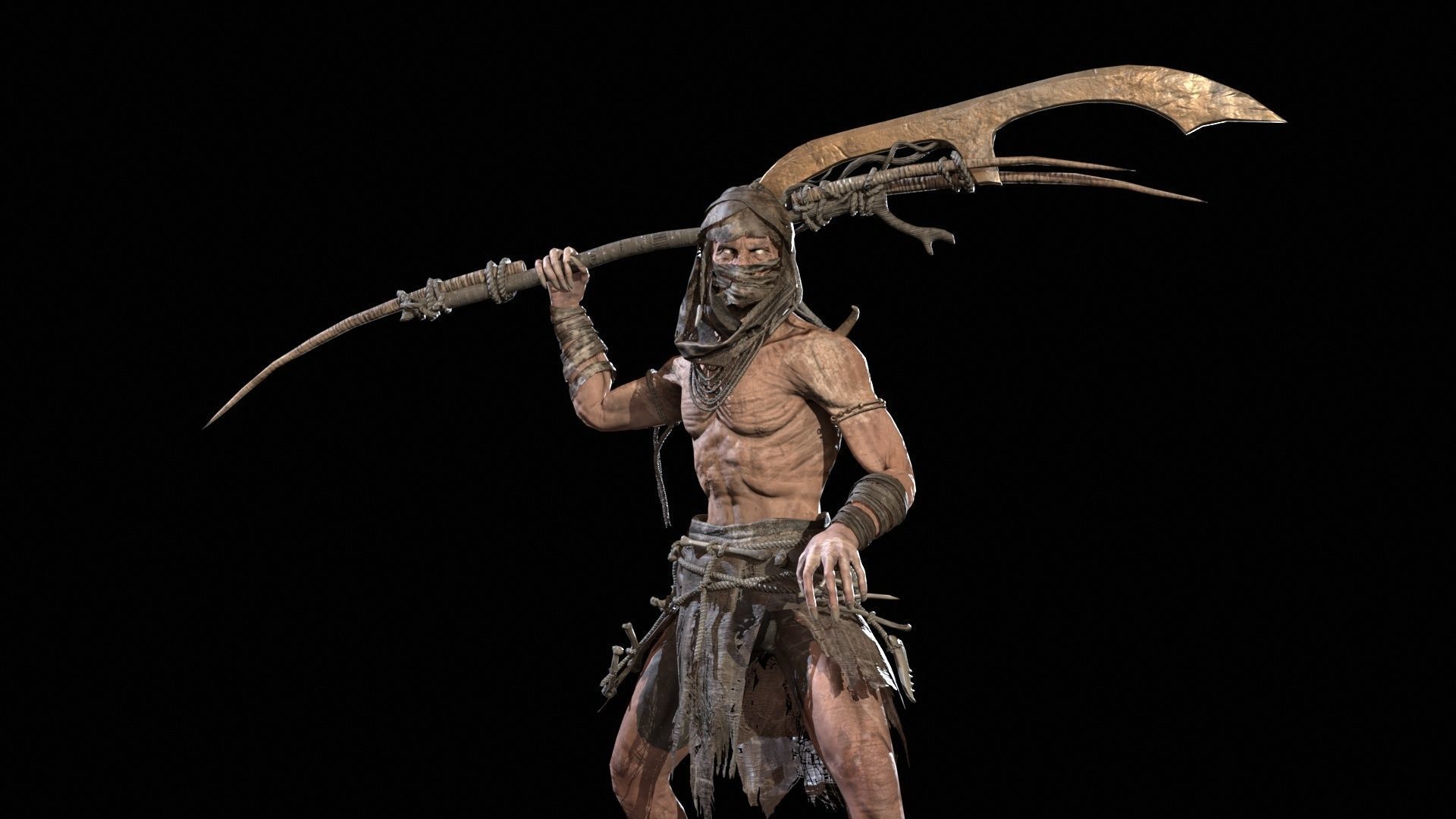 Ghoul Low-poly 3D model_30