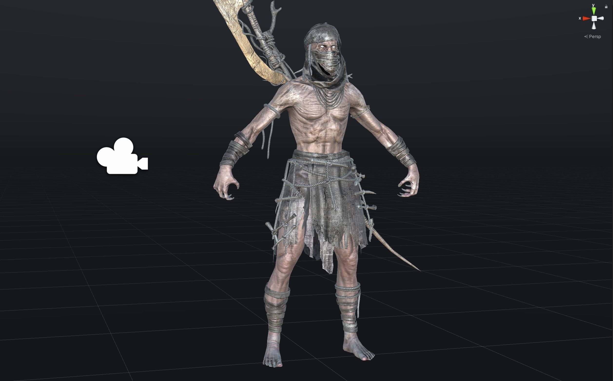 Ghoul Low-poly 3D model_3