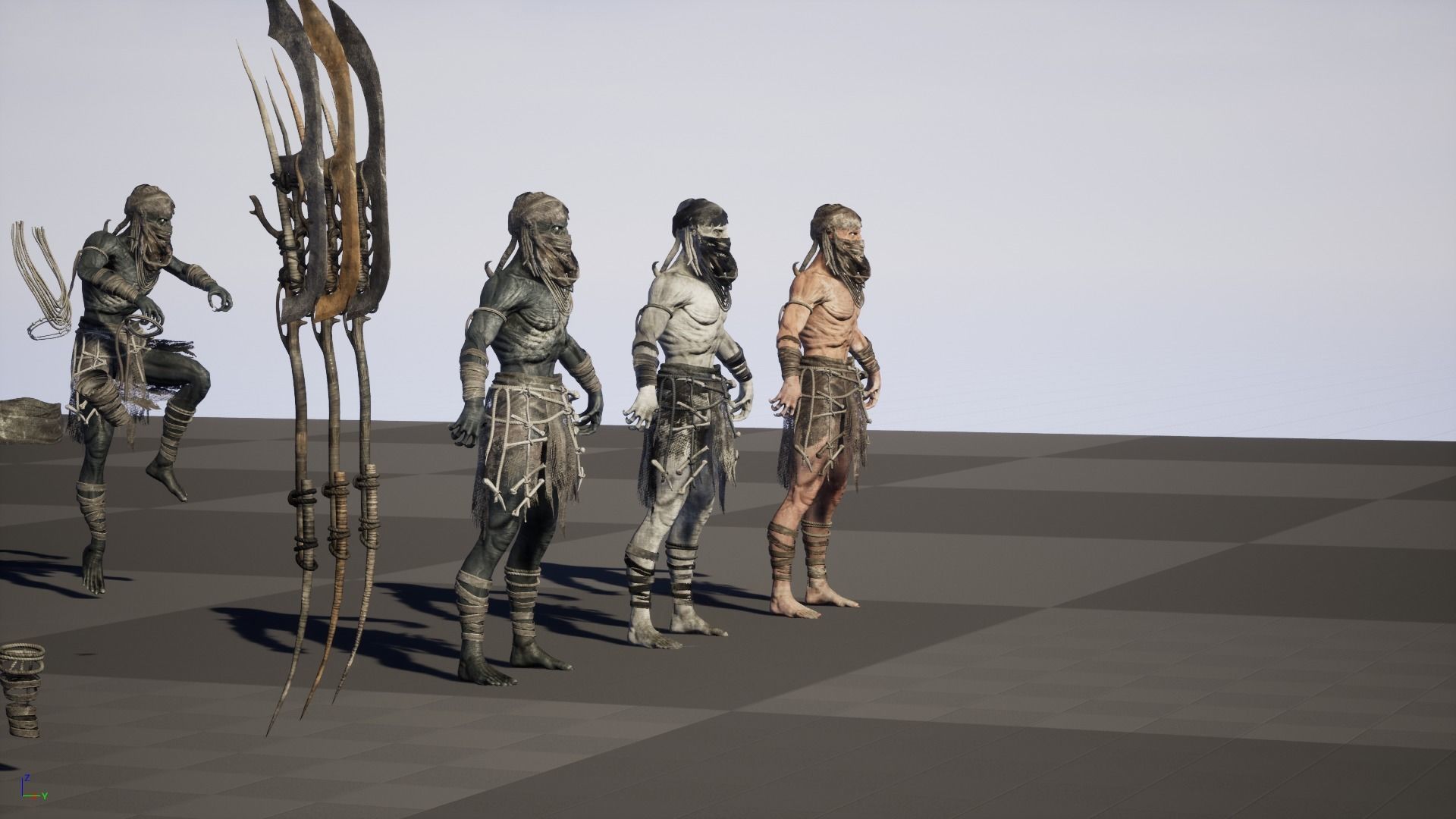 Ghoul Low-poly 3D model_40