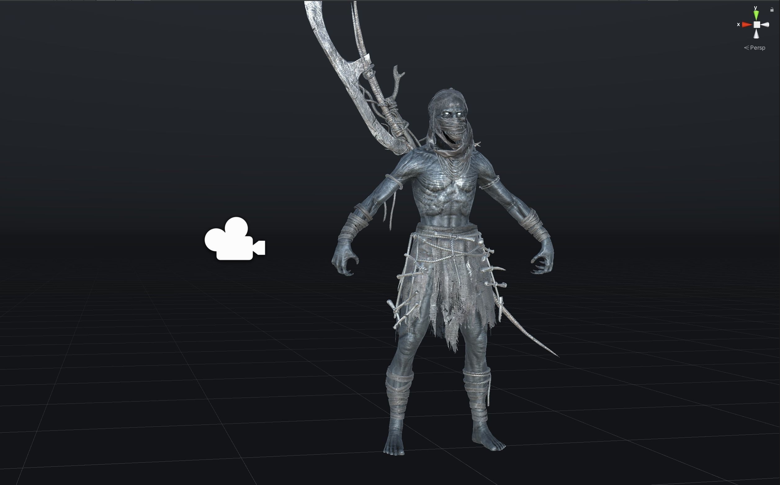 Ghoul Low-poly 3D model_4