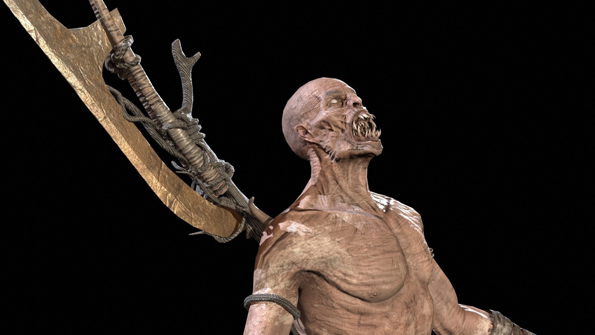 Ghoul Low-poly 3D model_34