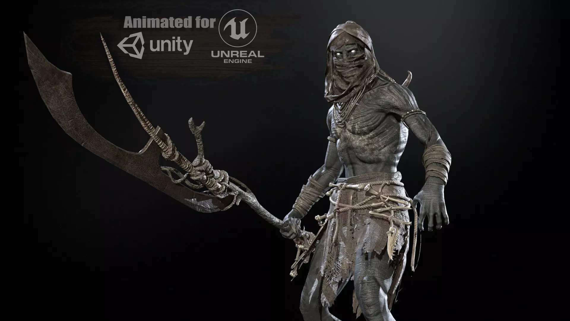 Ghoul Low-poly 3D model_0