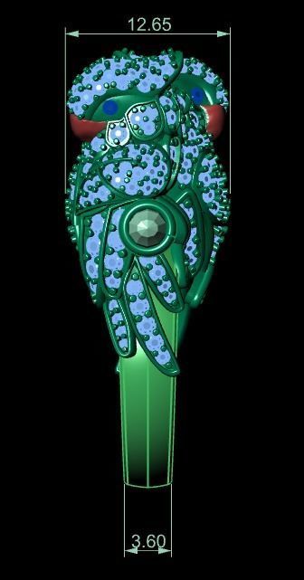 parrot ring 3D print model_16
