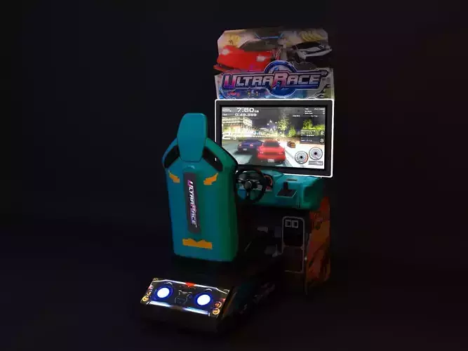 Ultra Race Arcade game 3D model
