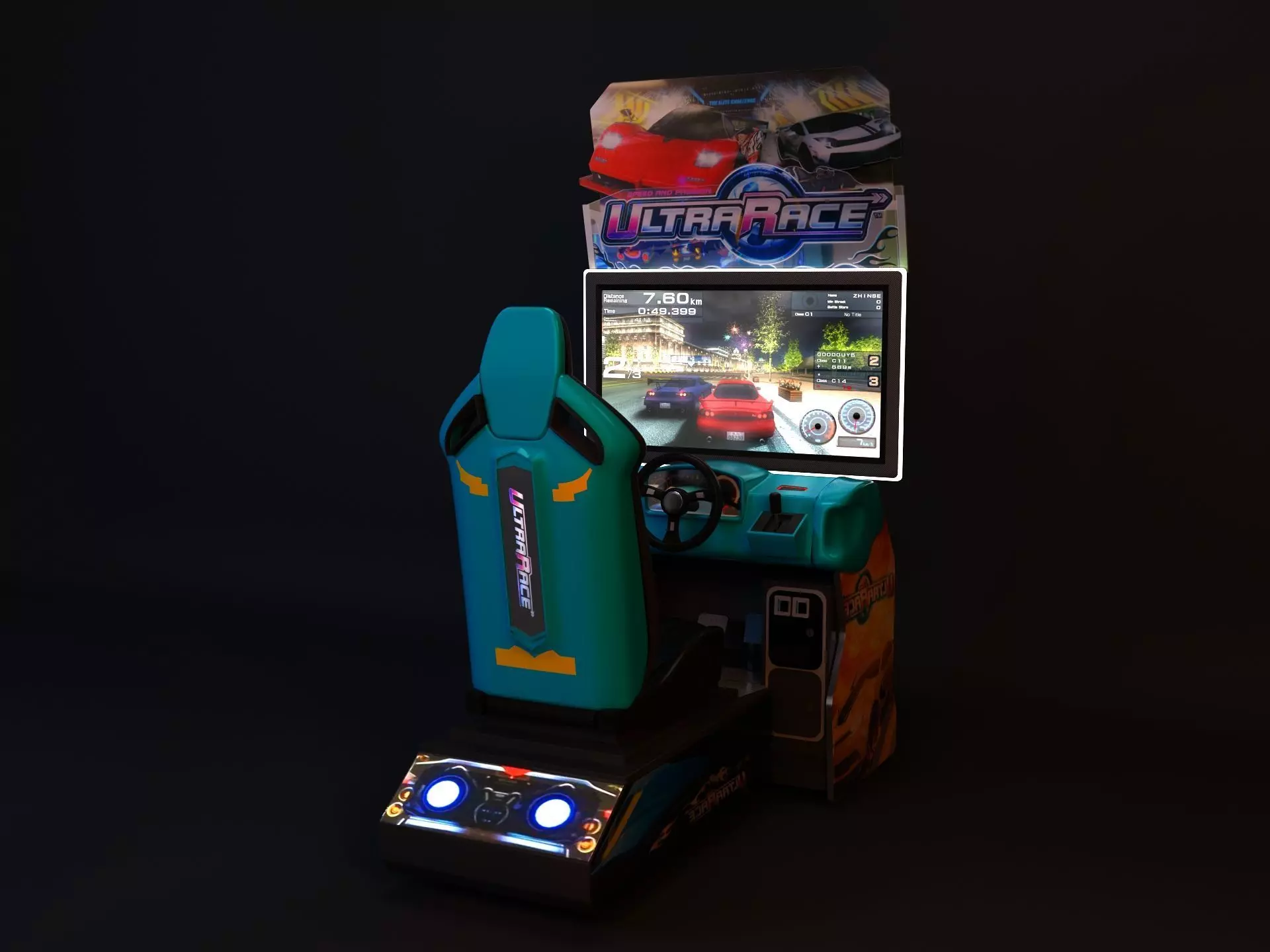 Ultra Race Arcade game 3D model_0