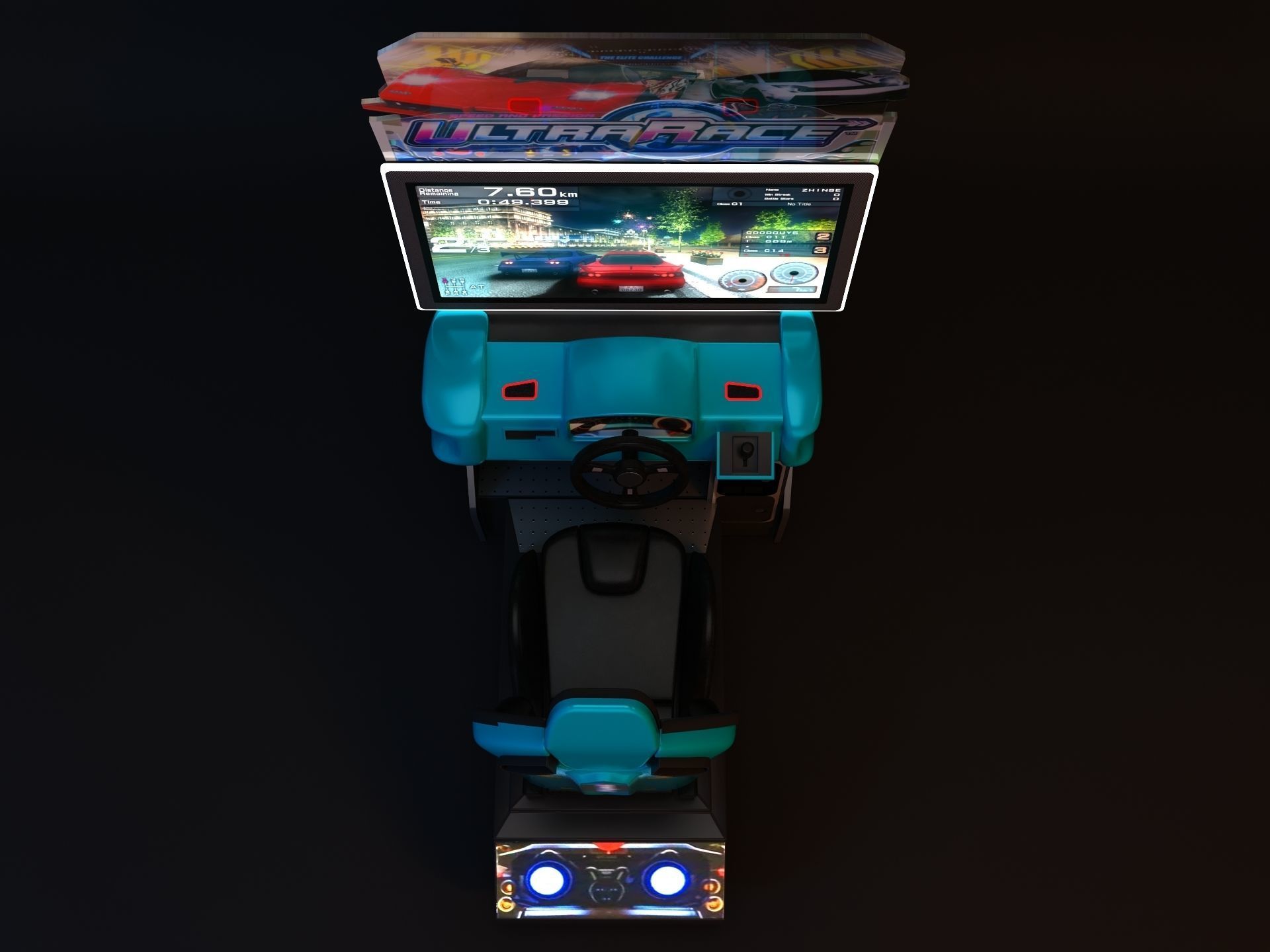 Ultra Race Arcade game 3D model_2