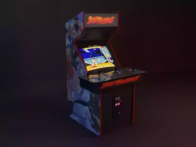Street Figher II Arcade machine 3D model