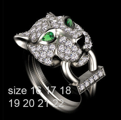 ring and earrings panther 3D print model_21