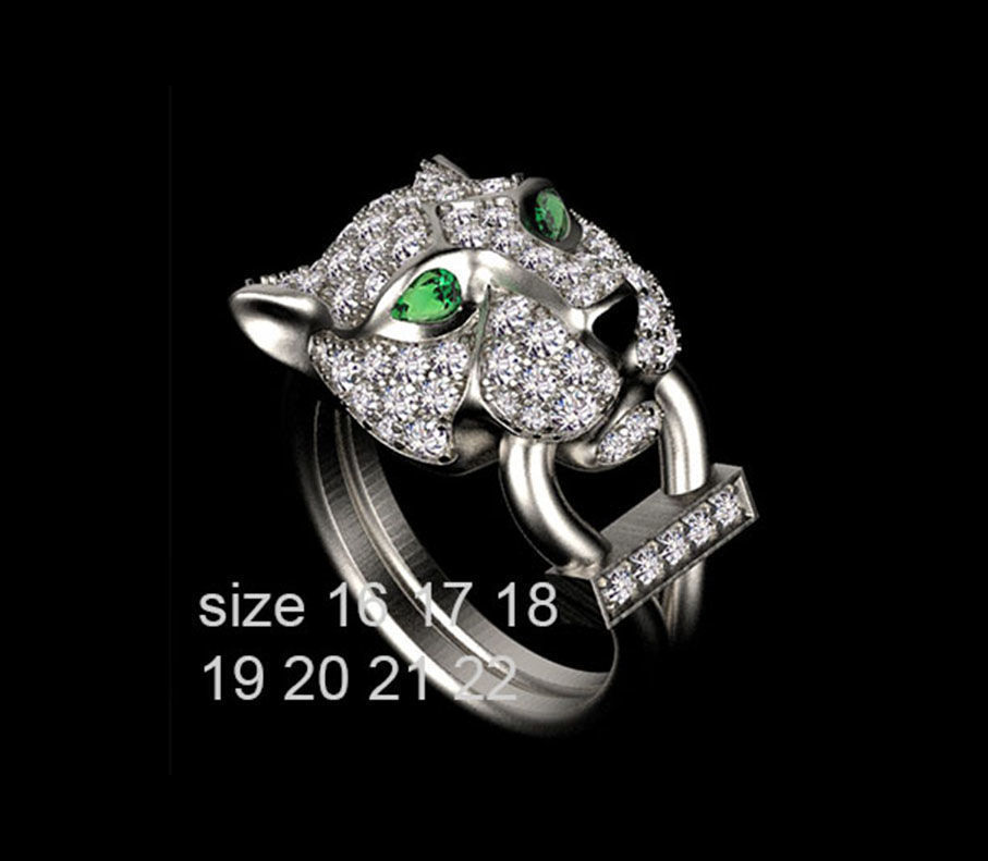 ring and earrings panther 3D print model_37