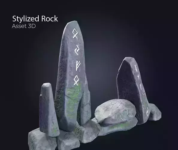 Stylized Rock V1 Free low-poly 3D model